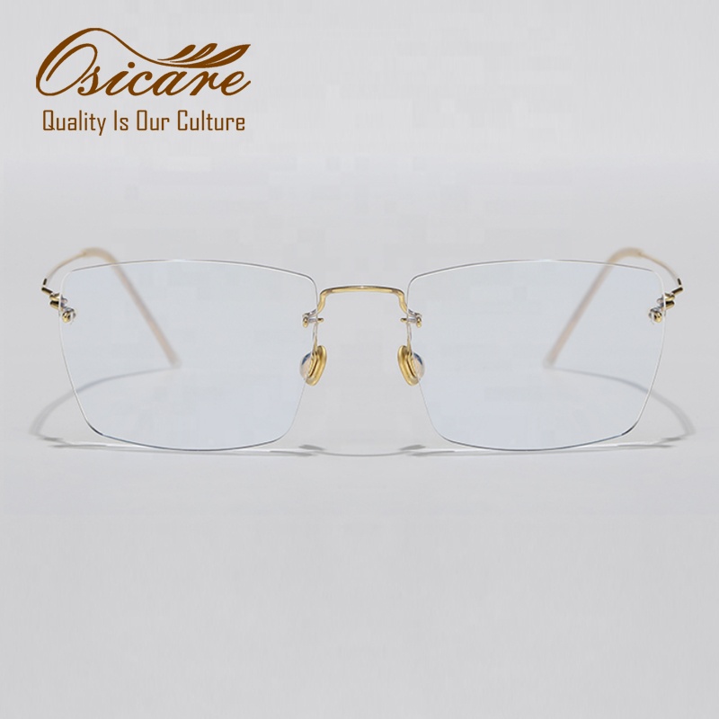 Beta Titanium Anti Blue Light Blocking Eye Glasses Spectacle Rimless Screwless High Quality Titan Optical Men Eyeglasses Frames