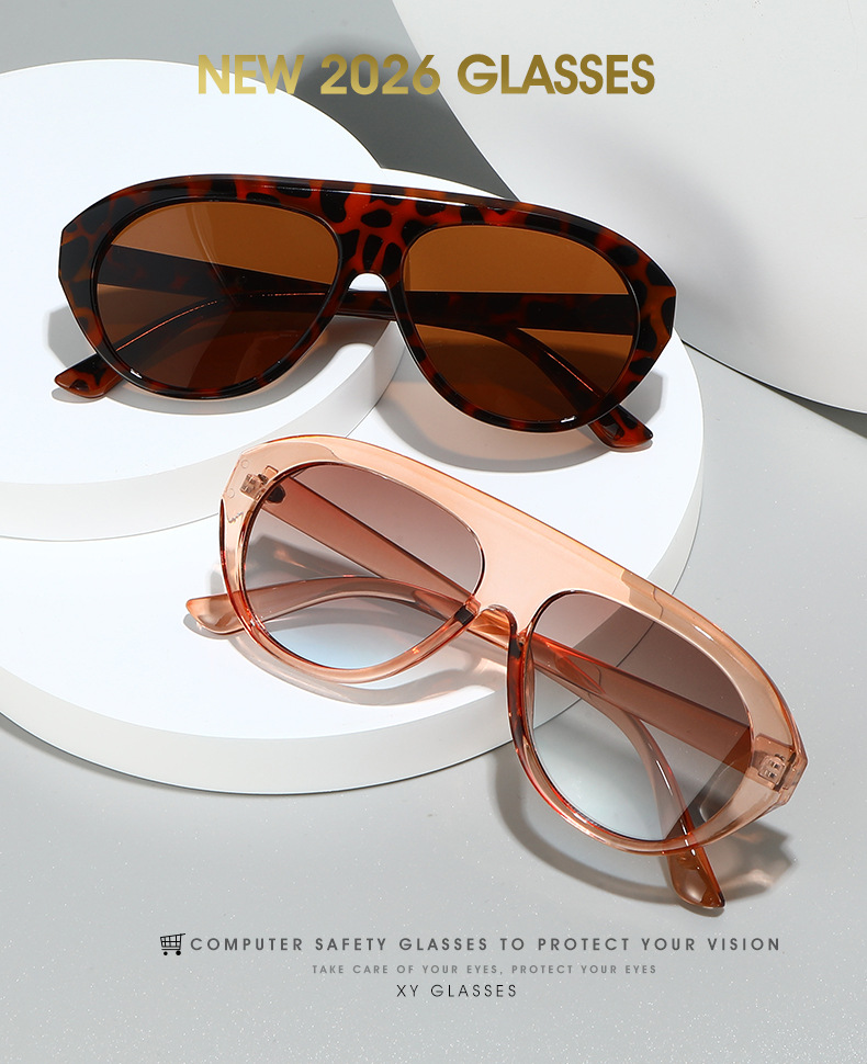 Custom Private Label Sunglasses XY7135 Retro Eyewear Factory Tortoise Frame UV400 Eyewear