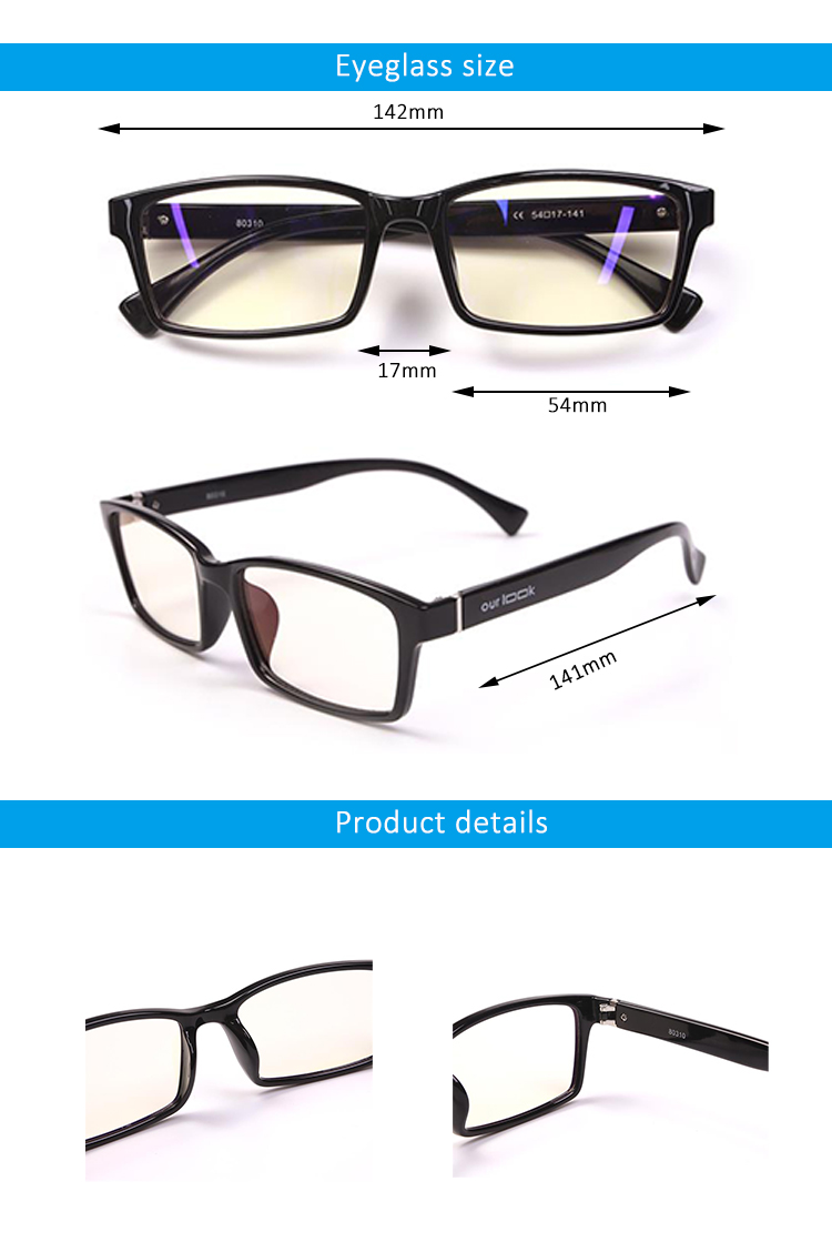 Factory Bulk Sell Optifix 2022 TR 90 Anti Blue Light Lens Roots Glasses Frames Unisex Absorbable Eyeglasses TR90 Material
