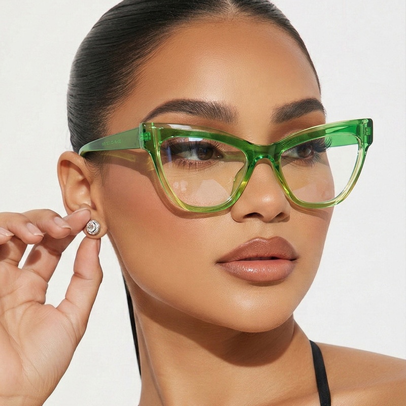 High Quality Customized Retro Cat Eye Women's Eyeglasses Frames Fashionable Anti-Blue Light All Face Shapes