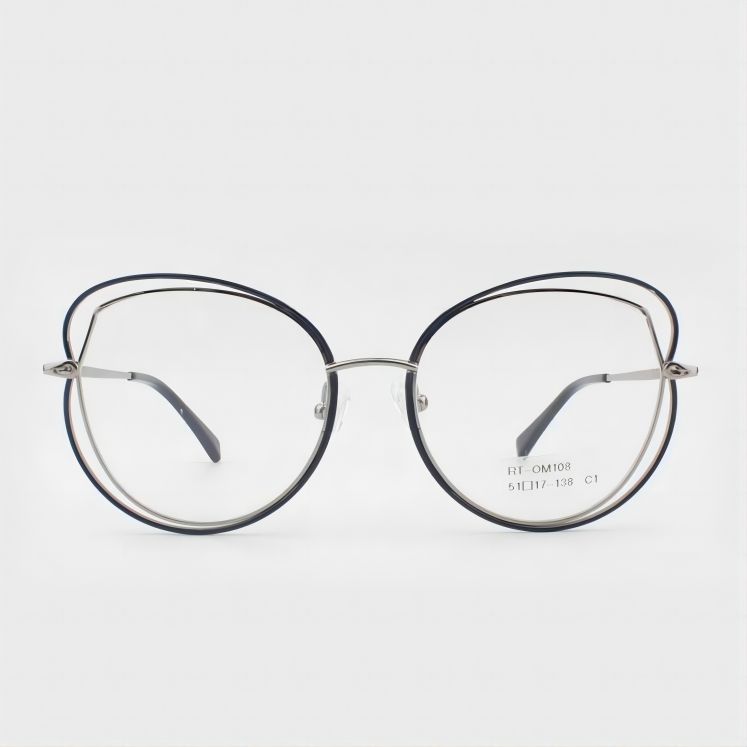 RT-OM108 Irregular Design OEM Wholesale Custom Optical Glasses Metal Unique Stainless Steel Eyeglasses Frames