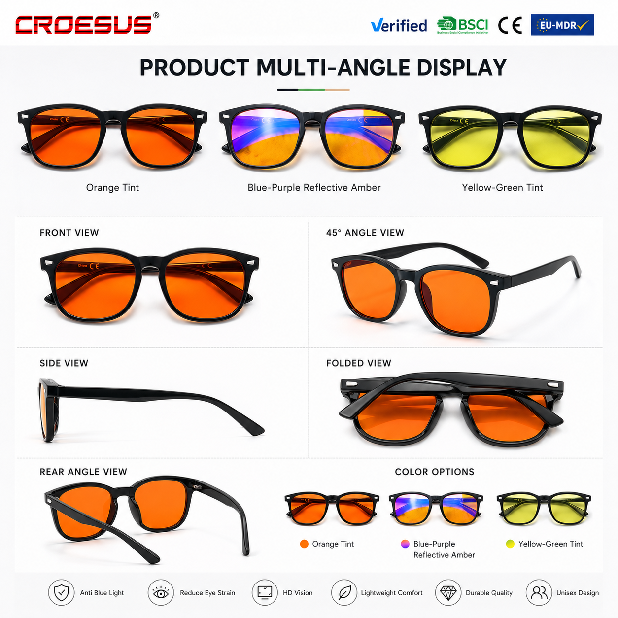 Custom Logo Wholesale Lightweight Rectangle Frames Computer Gaming Eyeglasses Block Unisex Women Men Anti Blue Light Glasses