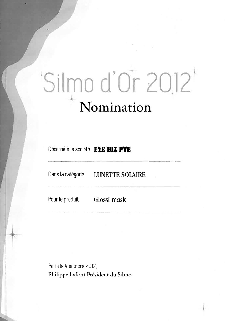 2012 SILMO d'Or Nomination Technological Innovation