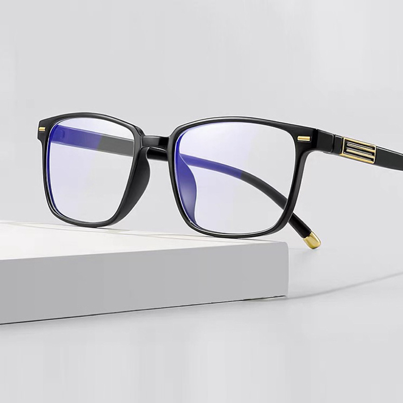 2026 Ready to Ship square Black Anti Blue Ray Reading Glasses