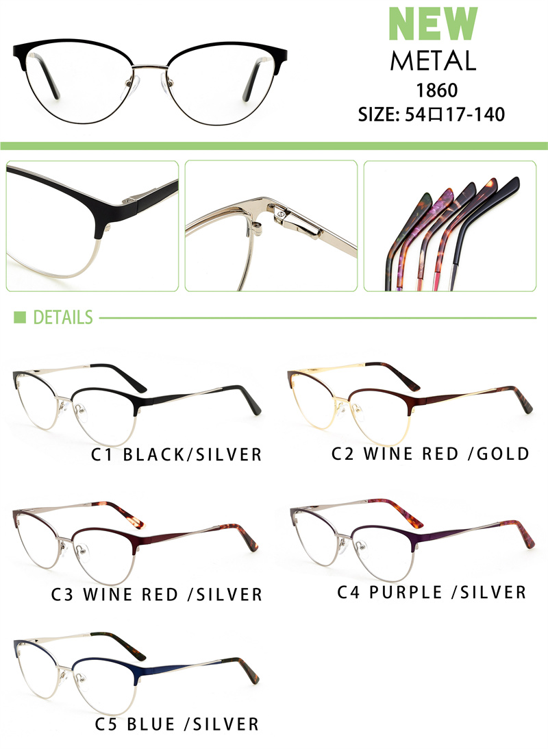 Stainless Steel Frame Men Women Optical Male Eyeglasses Frames Myopia Prescription Eye Glasses Retro Round Eyeglass Frames