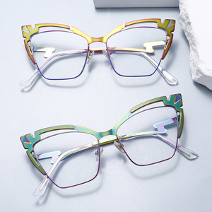 Metal Cat Eye Shape Women's Eyeglasses