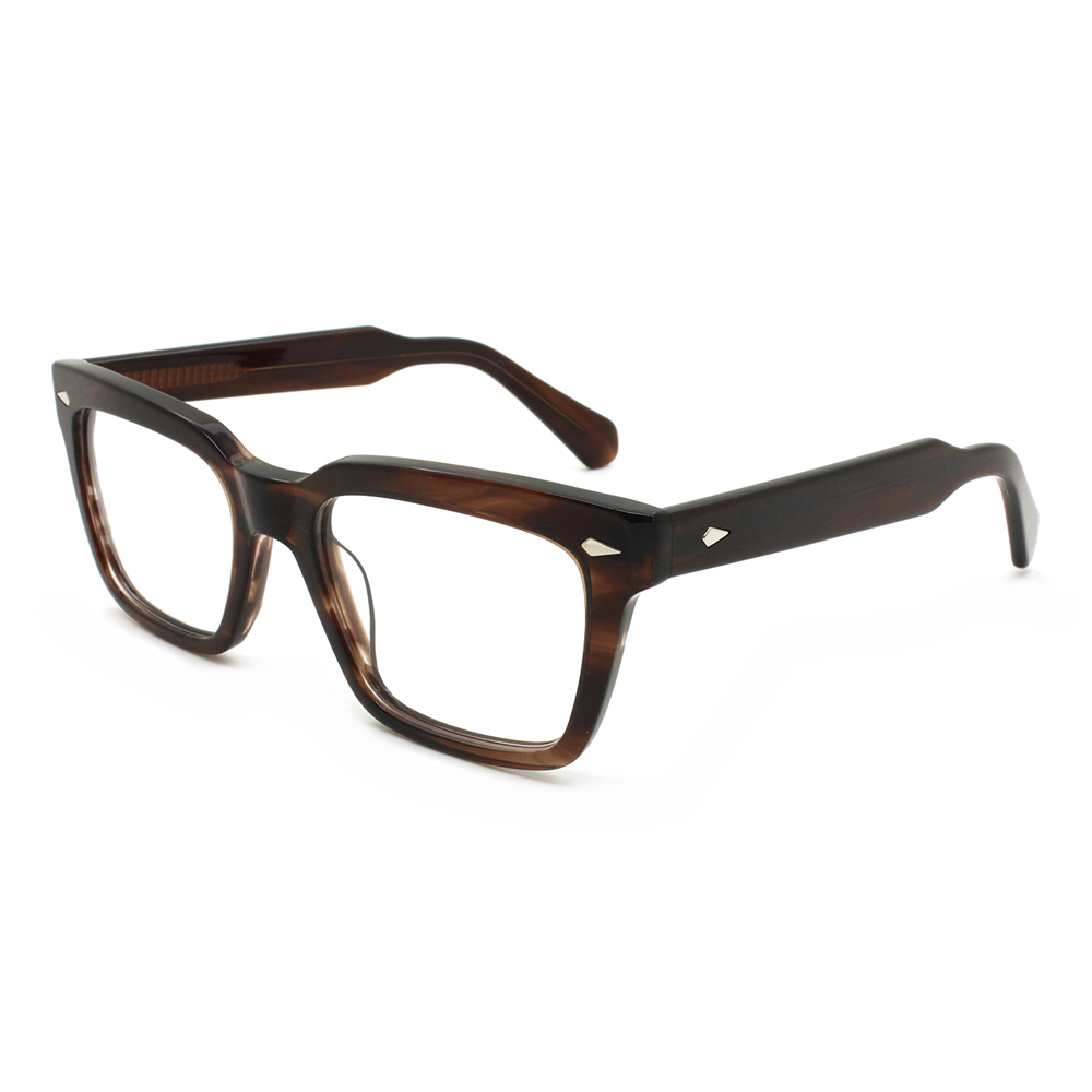 Custom Vintage OEM Optical Handmade Black Acetate Frame Eyewear for Men