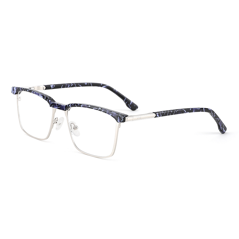 Classic Browline Square Eyeglasses | Tortoiseshell Acetate &amp; Metal Mixed-Material Optical Frames