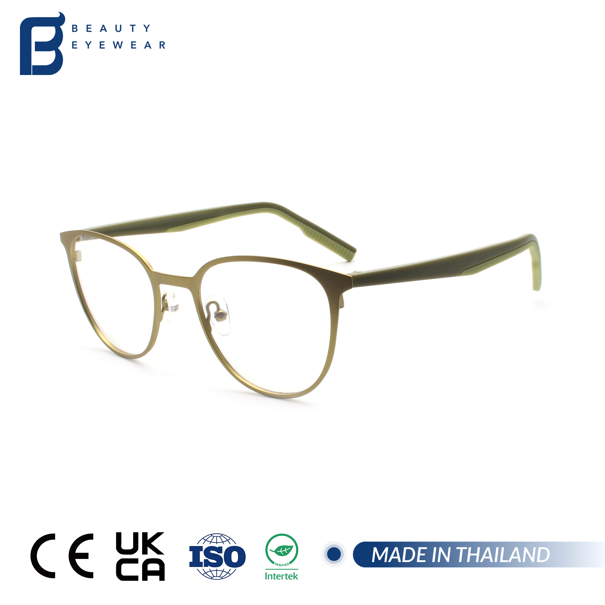 OEM Custom Stainless Steel Frame Foot Wire Lightweight Women Men Eyeglasses Business Style Eyewear Wholesale Optical Glasses