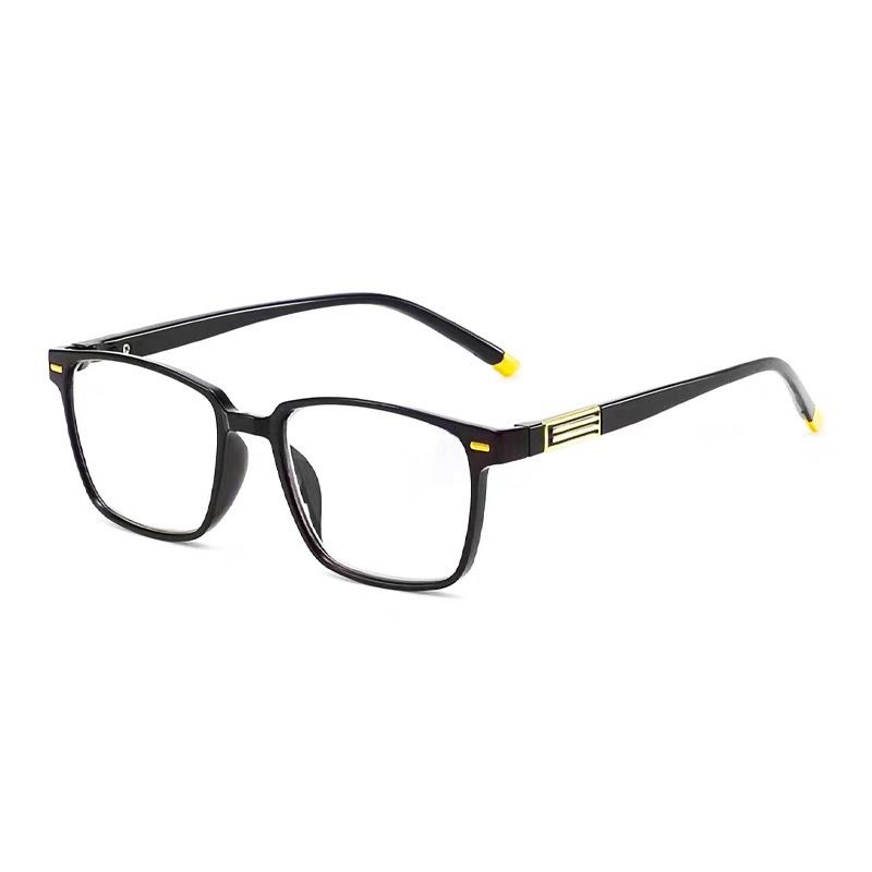 2026 Ready to Ship square Black Anti Blue Ray Reading Glasses