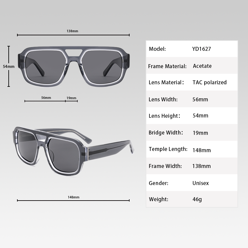 Hot Sales Acetate Frame Optical Glasses Anti-Blue Light Square Double Bridge Eyewear For Reading Office Daily Men Women Factory
