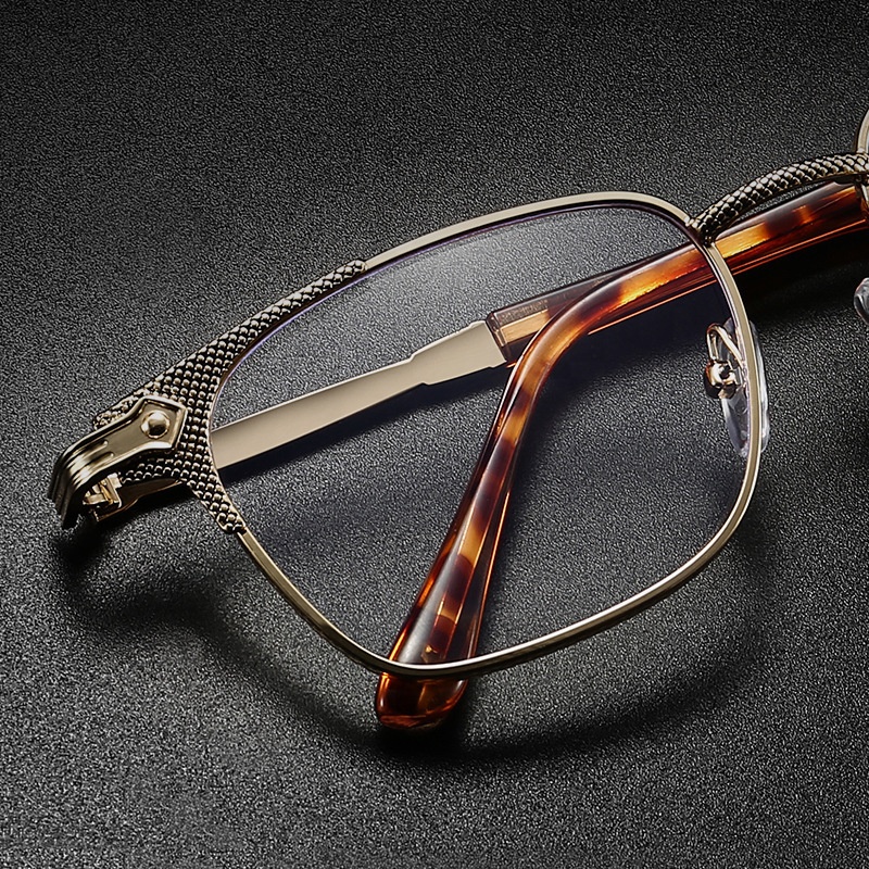 High Quality Gold Frame Progressive Multifocal Reading Glasses Fashion Anti-Blue Light for Men Women Business Reading Optics