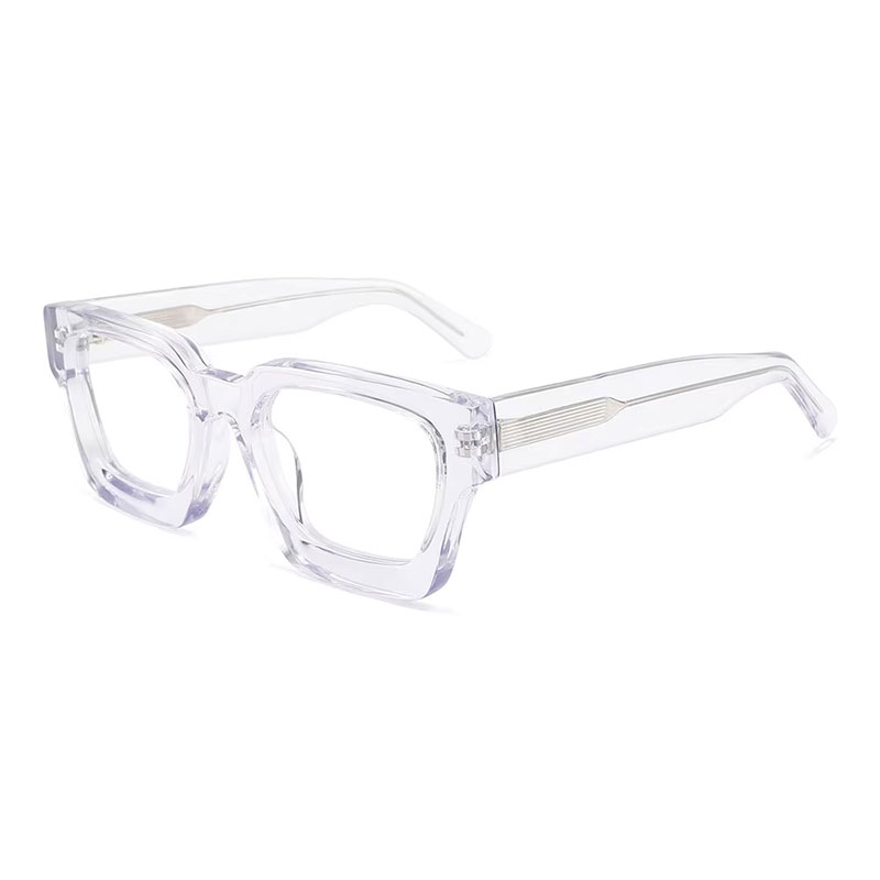 Ready to Ship Men's Acetate Square Optical Frames Classic Black Eyewear