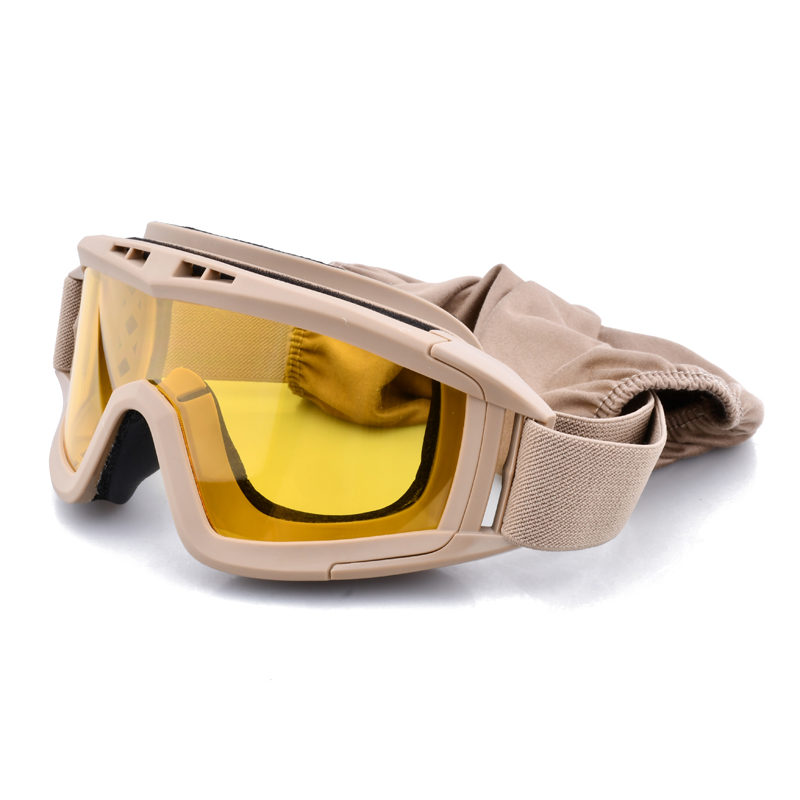 In Stock Wholesale Shooting Google EN166 Shooting Googles 3 Lens Tactical Glasses Safety Goggles Tactical Glasses
