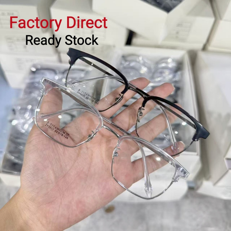 Economical Factory Direct Supply Brow Line Frame Eyewear Durable TR90 Metal Eyeglasses Frame for Optical Shop Wholesalers