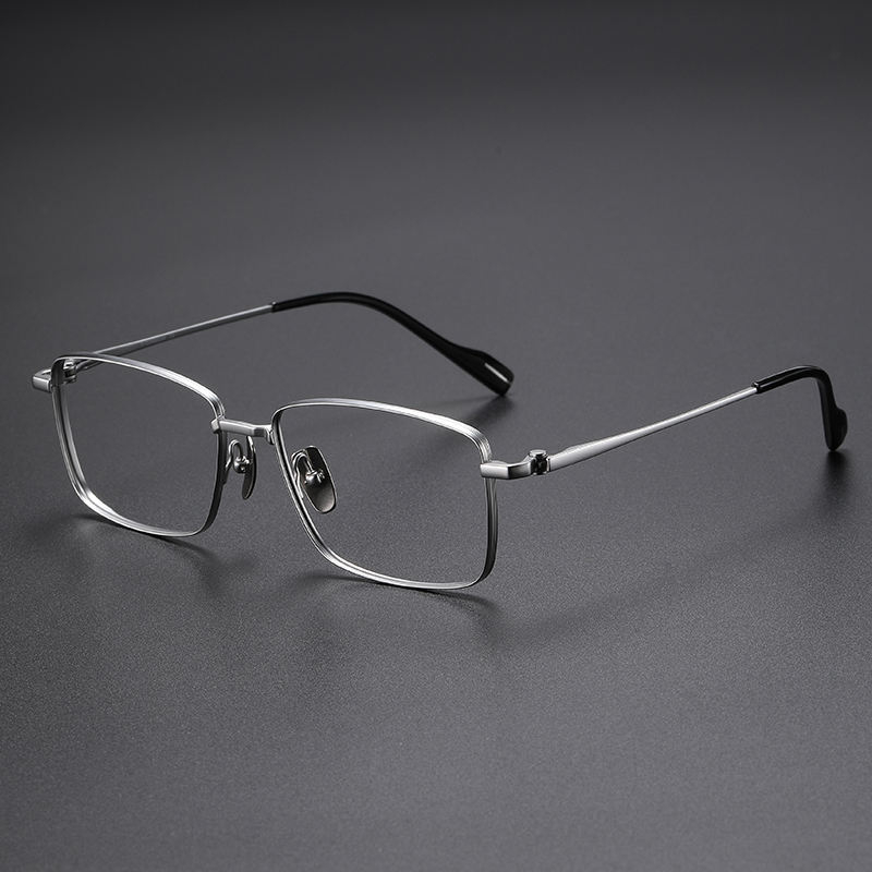 Retro Square Titanium Metal Eyeglasses Frames Vintage Business Optical Spectacles 81014 Men Women Wholesale Prescription Eyewear