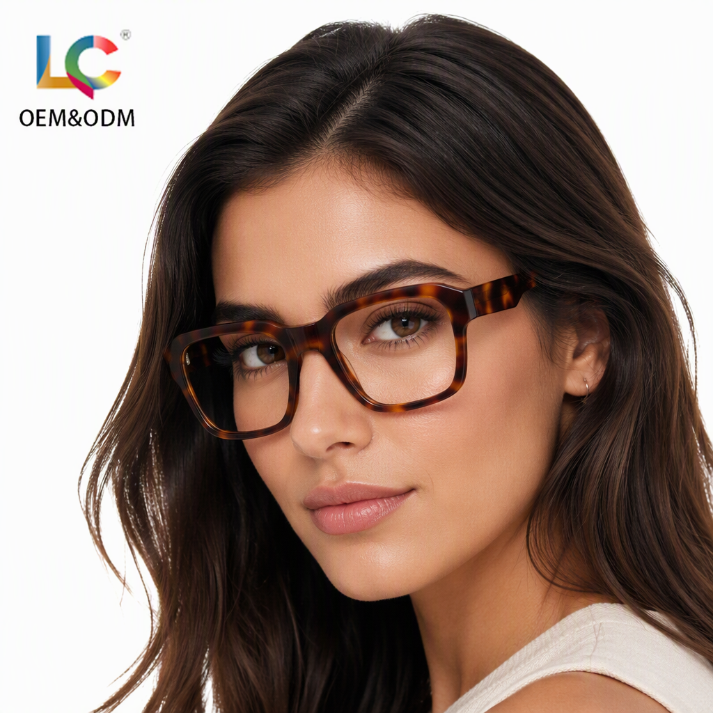Best Selling Eco-Friendly Acetate Frame Anti Blue Light Glasses Full Rim Bold Square For Office Computer Work Men Women Eyewear