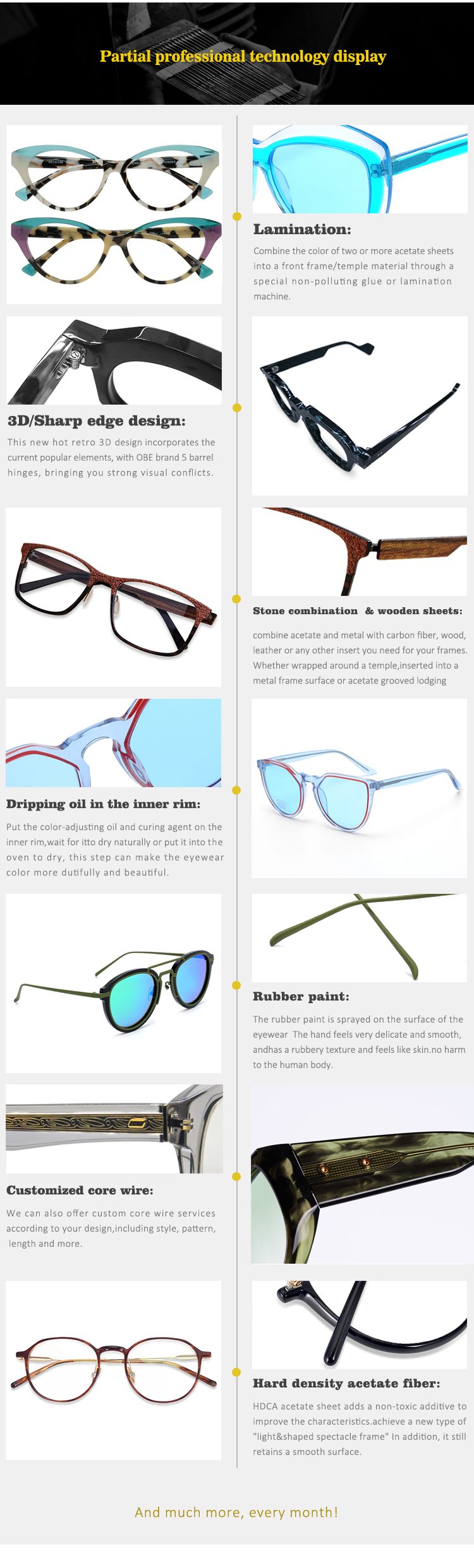Ready to Ship Men's Acetate Square Optical Frames Classic Black Eyewear