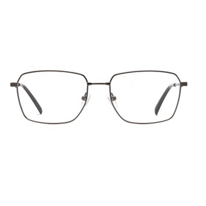 High End OEM ODM Vintage Design Men Rectangle Memory Titanium Full-Rim Lightweight Durable Fashionable Optical Eyeglasses Frame