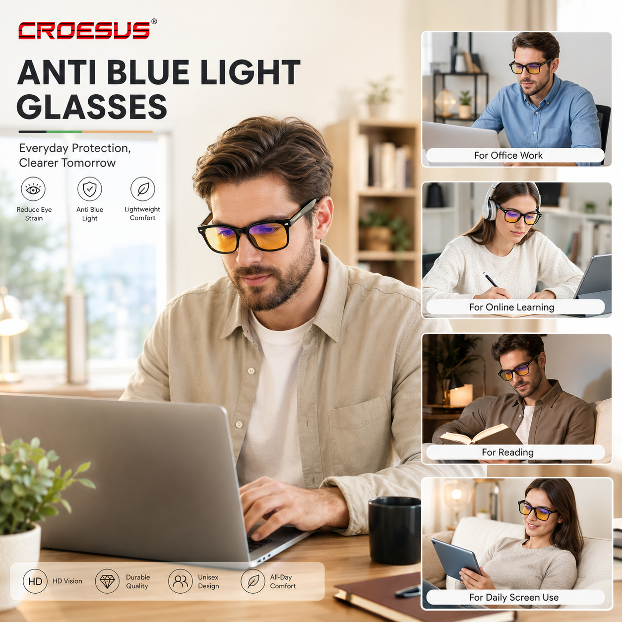Custom Logo Wholesale Lightweight Rectangle Frames Computer Gaming Eyeglasses Block Unisex Women Men Anti Blue Light Glasses