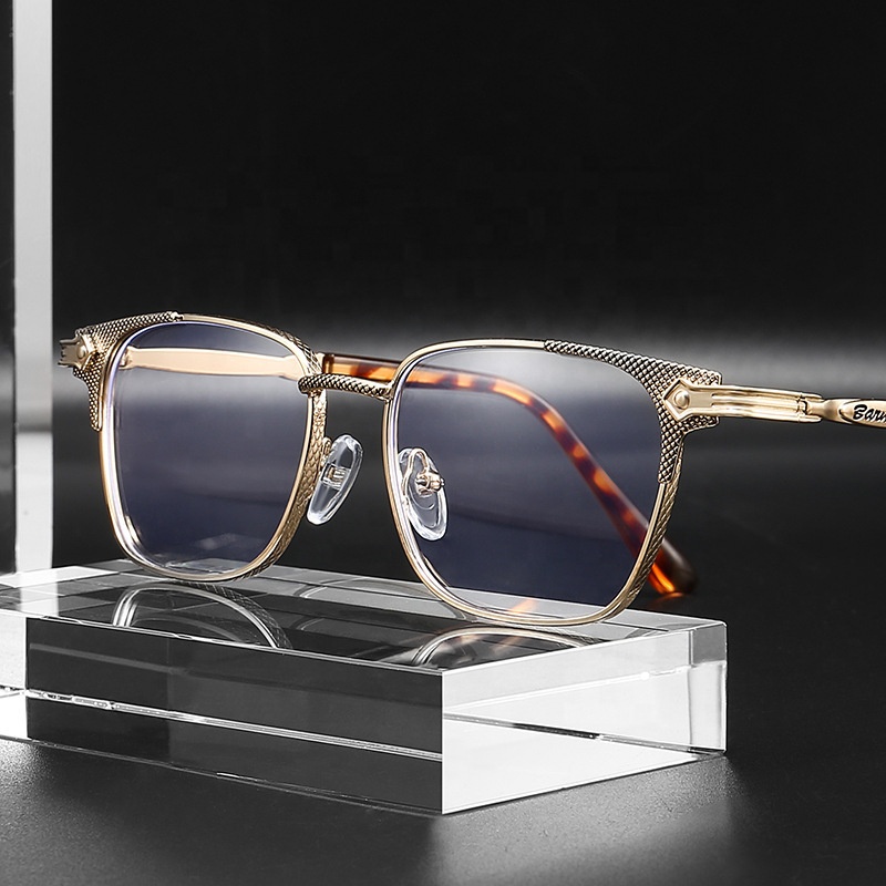 High Quality Gold Frame Progressive Multifocal Reading Glasses Fashion Anti-Blue Light for Men Women Business Reading Optics