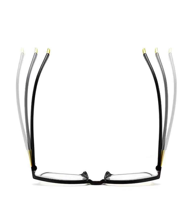 2026 Ready to Ship square Black Anti Blue Ray Reading Glasses
