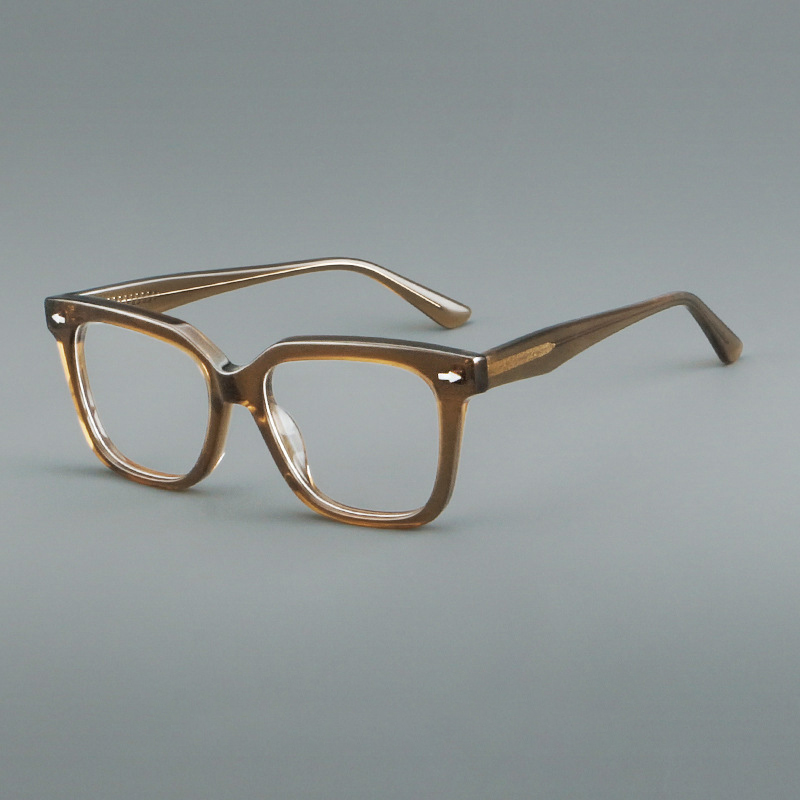 MLM Ready Stock Wholesale Acetate Retro Optics Frame Glasses Personalized Compatible Presbyopic Lenses Eyewear