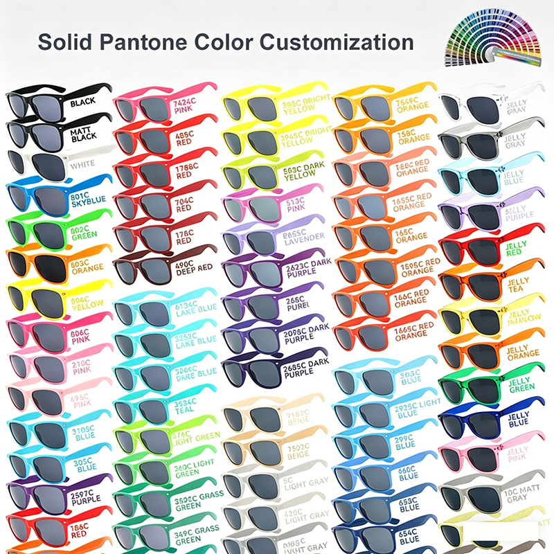 Wholesale Promotional Glasses Brand Designer Custom Logo Black Square Recycled Plastic Sun Glasses Women Sunglasses for Men 2026