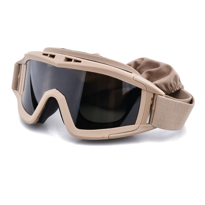 In Stock Wholesale Shooting Google EN166 Shooting Googles 3 Lens Tactical Glasses Safety Goggles Tactical Glasses