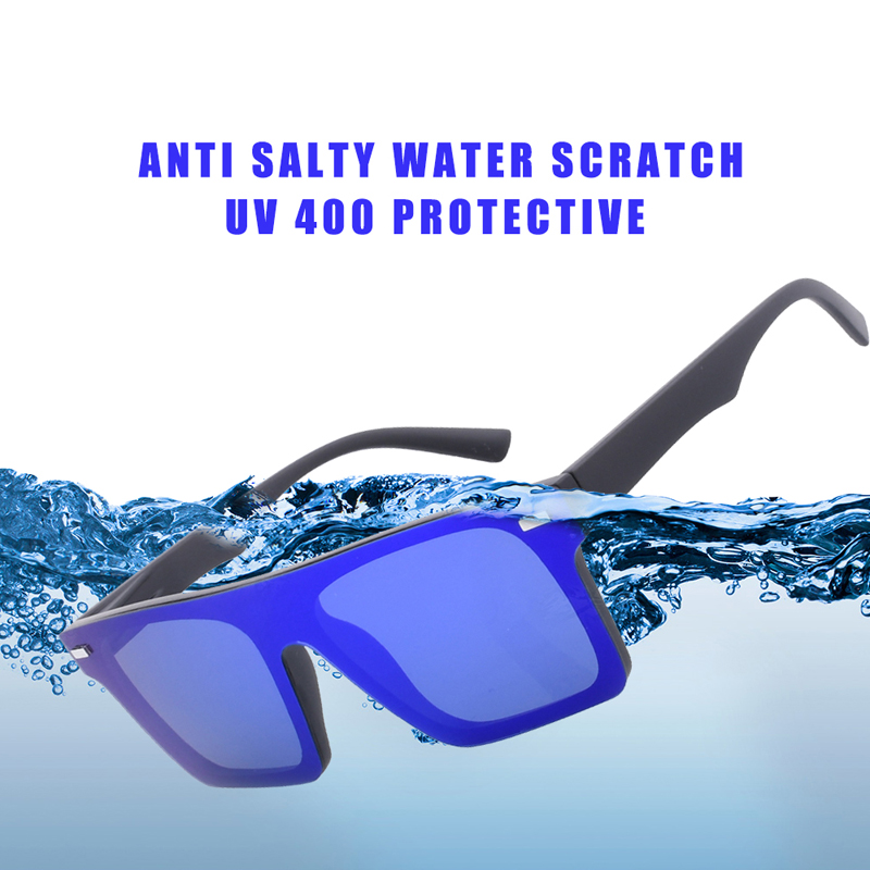 Somta Factory Direct Anti Corrosion by Seawater Protection Uv400 Private Label Square Polarized Rimless Fishing Sunglasses Men