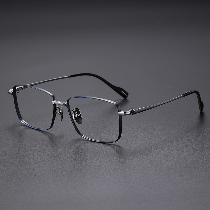 Retro Square Titanium Metal Eyeglasses Frames Vintage Business Optical Spectacles 81014 Men Women Wholesale Prescription Eyewear