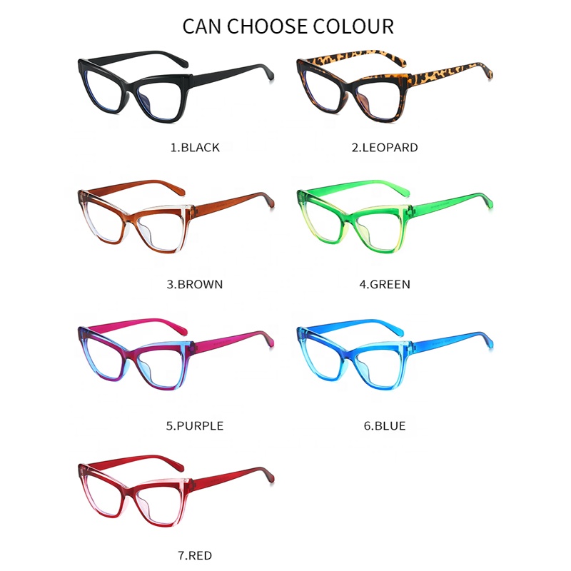 High Quality Customized Retro Cat Eye Women's Eyeglasses Frames Fashionable Anti-Blue Light All Face Shapes