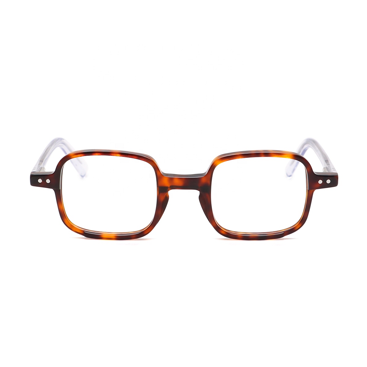 KingSwit KF1103 Trendy Custom Acetate Square Optical Frame Eyeglasses Geometric Pattern CE Certified Retro Style Unisex 3 Colors