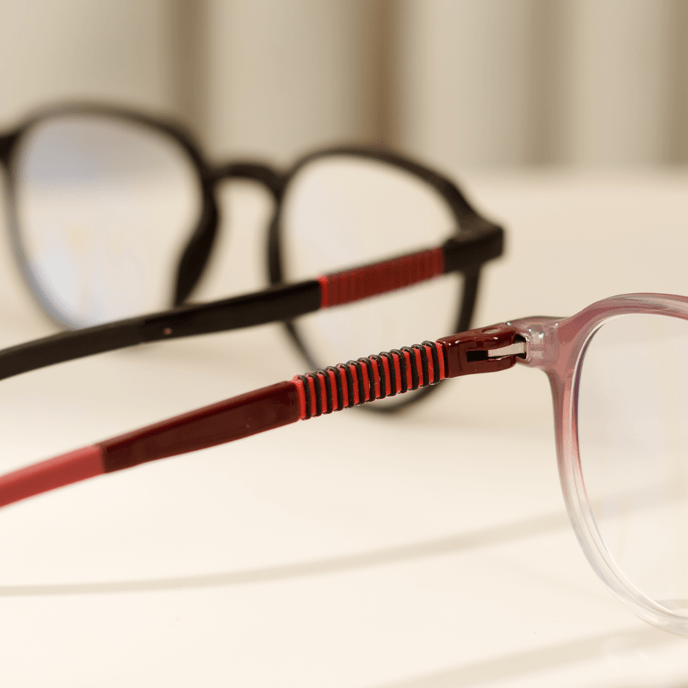 COUPLE reading glasses strength verification and inspection