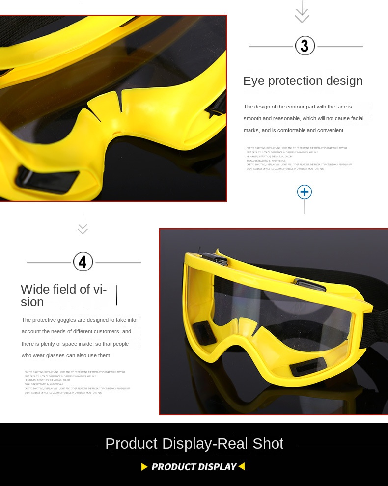 DAIERTA Wholesale Custom PC Goggles Anti-Fog Eye Protection Full-Frame Safety Glasses for Industrial Use Featuring Plastic Frame