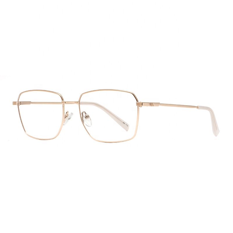 High End OEM ODM Vintage Design Men Rectangle Memory Titanium Full-Rim Lightweight Durable Fashionable Optical Eyeglasses Frame