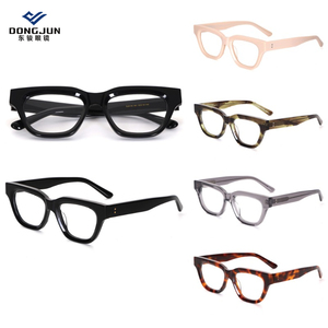 High Quality 2025 Trending Fashion Thickness Acetate Eyeglasses for Unisex Factory Direct Ready Stock