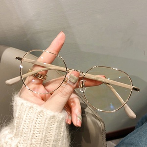 High Quality Metal Frame Round Anti-radiation Blue Light Optical Glasses