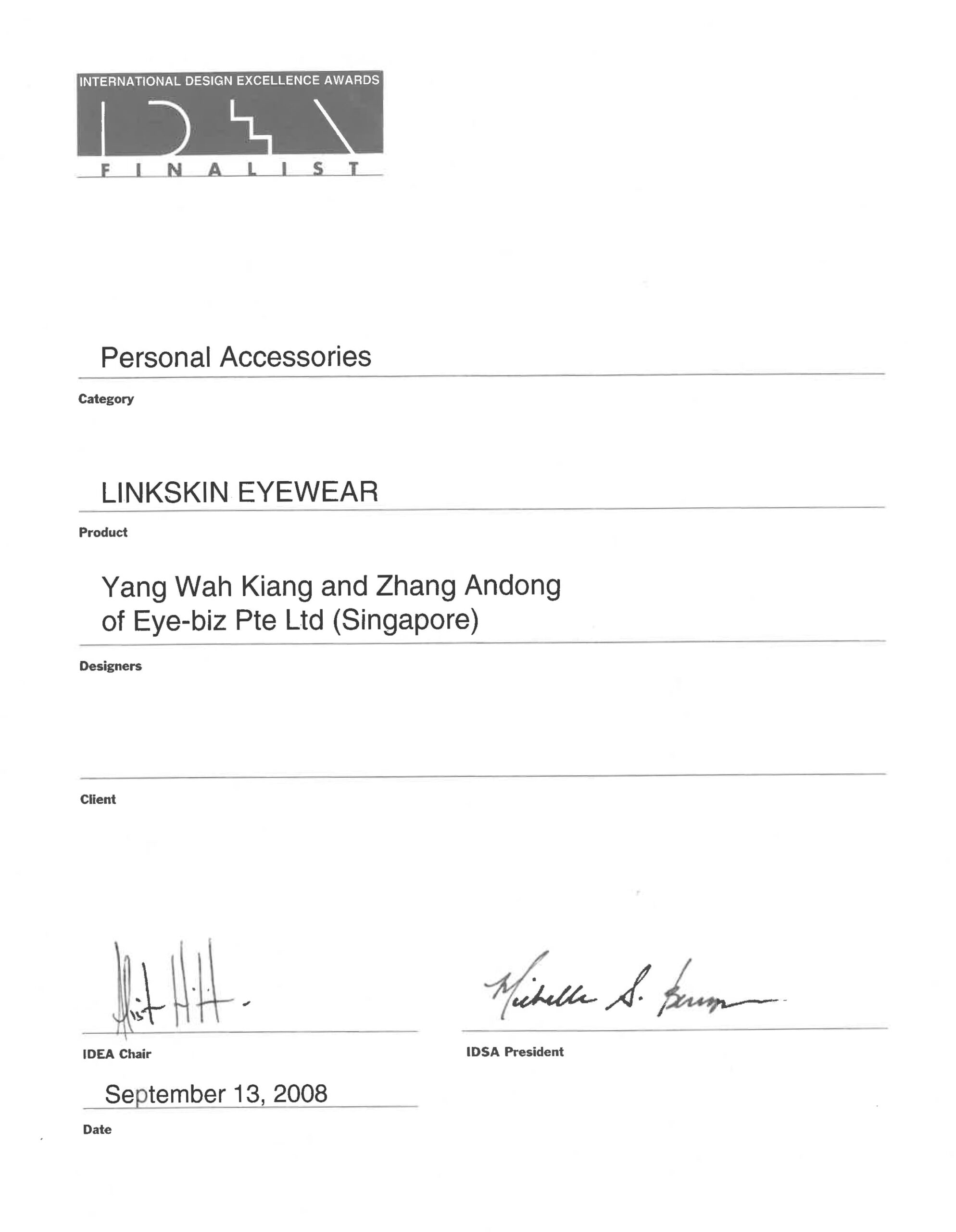 IDSA International Design Excellence Award