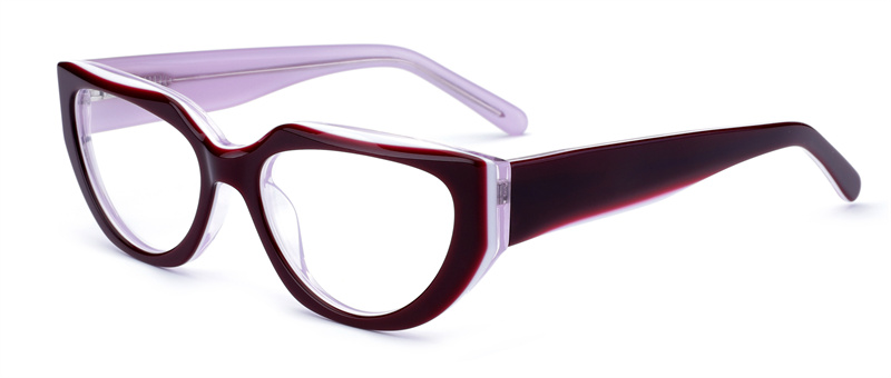 Comfortable New Fashion Acetate Optical Frame Glasses for Men and Women Solid Pattern Young Lady Eyewear
