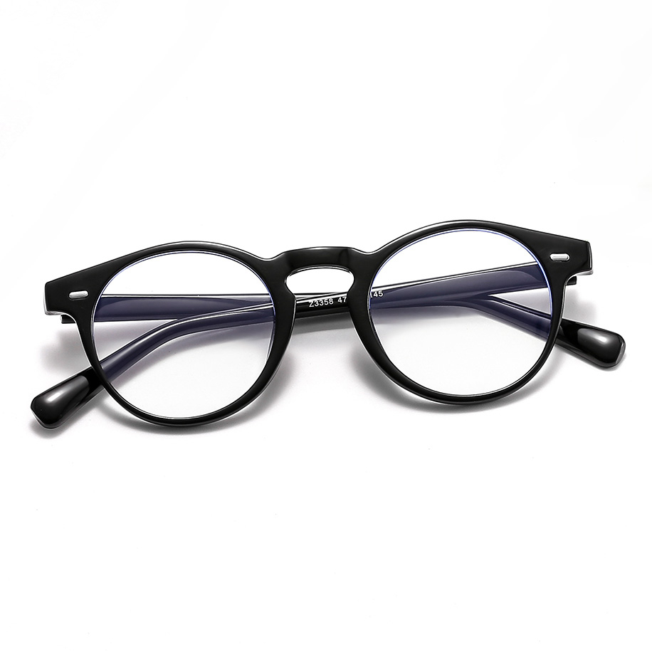 Superhot Eyewear 12846 Retro Vintage Round Optical Frame With Anti Blue Light Lenses Eyeglasses