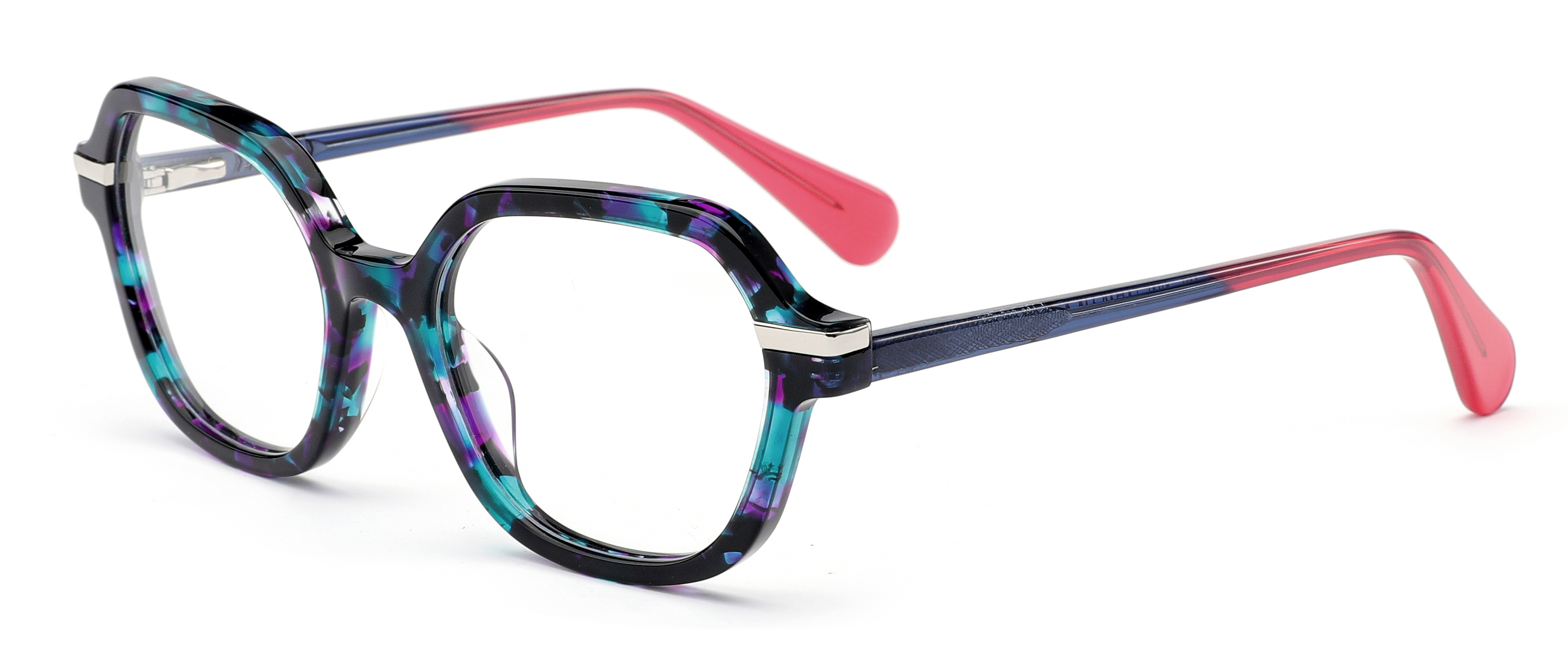 New Designer Lamination Style Fashion Optical Glasses Frame Acetate Eyeglasses Ready Stock