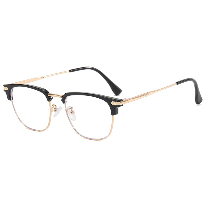 DL Glasses New Men Half Frame Anti Blue Light Blocking Glasses TR90 Metal Frame Optical Wholesale Eyeglasses Frames 2023