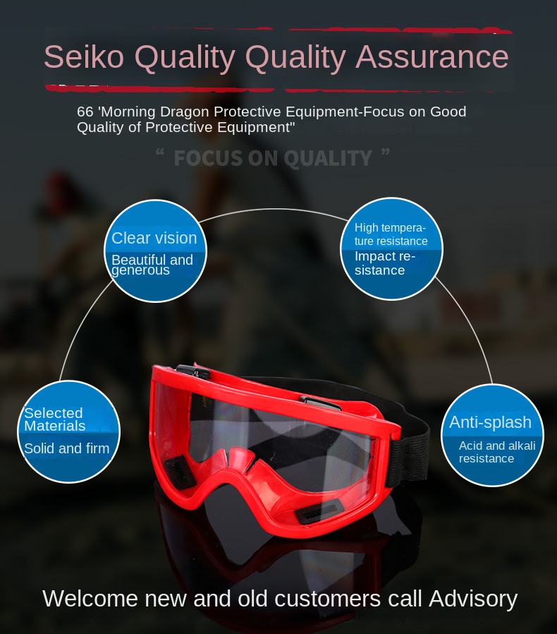 DAIERTA Wholesale Custom PC Goggles Anti-Fog Eye Protection Full-Frame Safety Glasses for Industrial Use Featuring Plastic Frame