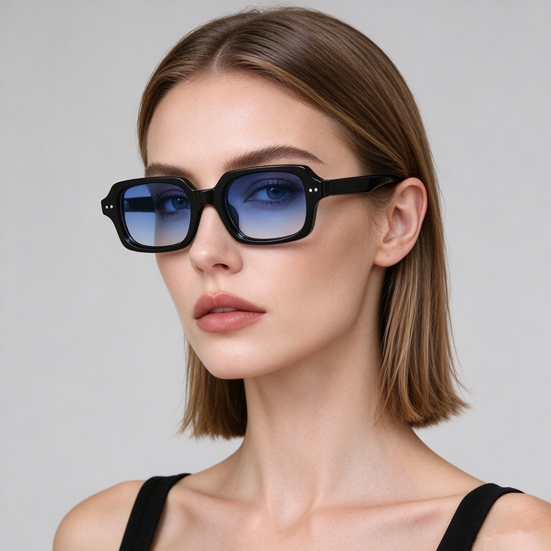 OEM Manufacturer White Label Sunglasses Custom Logo Small Square Frame Eyeglasses Fashion Vintage Sun Glasses for Men Women