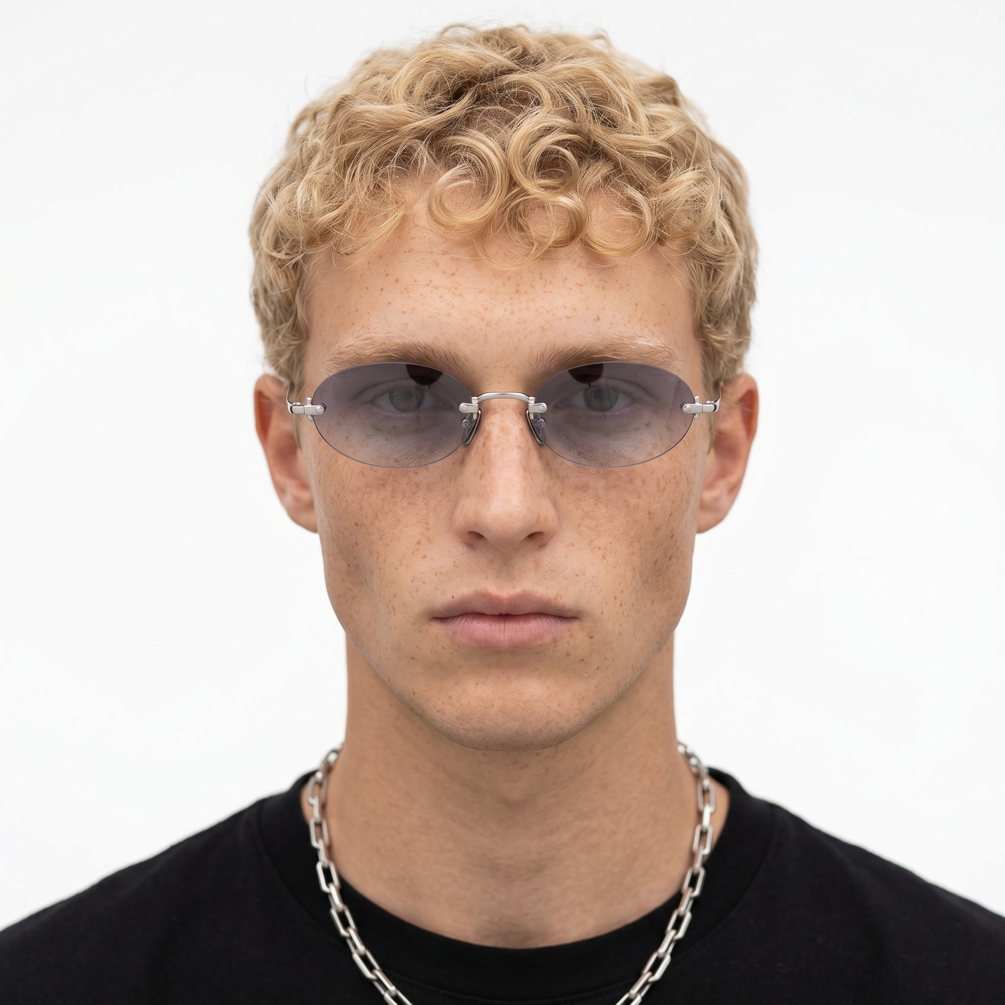 Rimless Sunglasses CY Women Men Fashion Retro Gradient Lens Luxury Brand Designer Small Square Sun Glasses Custom Logo ODM