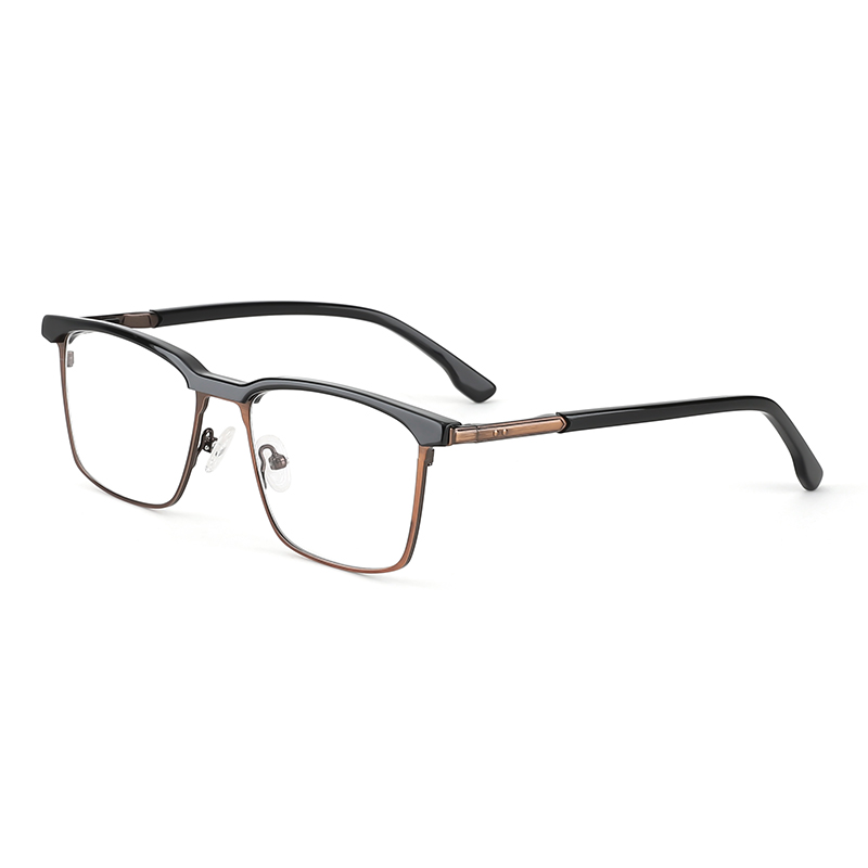Classic Browline Square Eyeglasses | Tortoiseshell Acetate &amp; Metal Mixed-Material Optical Frames