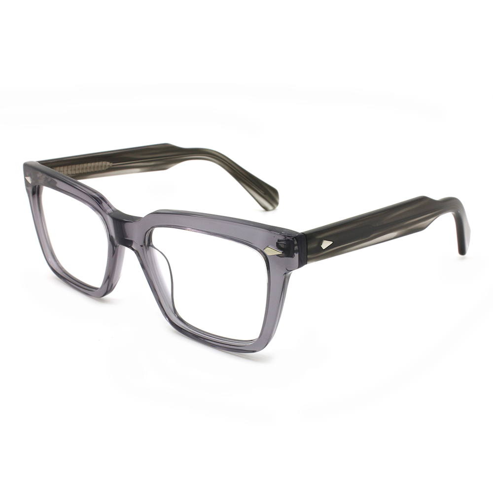 Custom Vintage OEM Optical Handmade Black Acetate Frame Eyewear for Men
