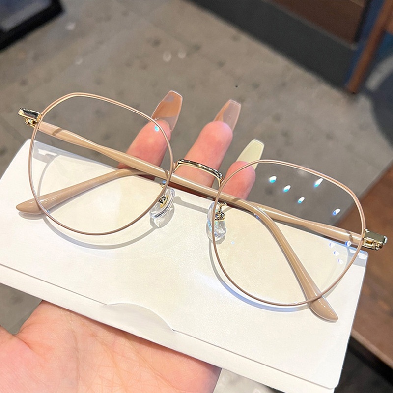 High Quality Metal Frame Round Anti-radiation Blue Light Optical Glasses for Men and Women Luxury Fashion Myopia Glasses Frame