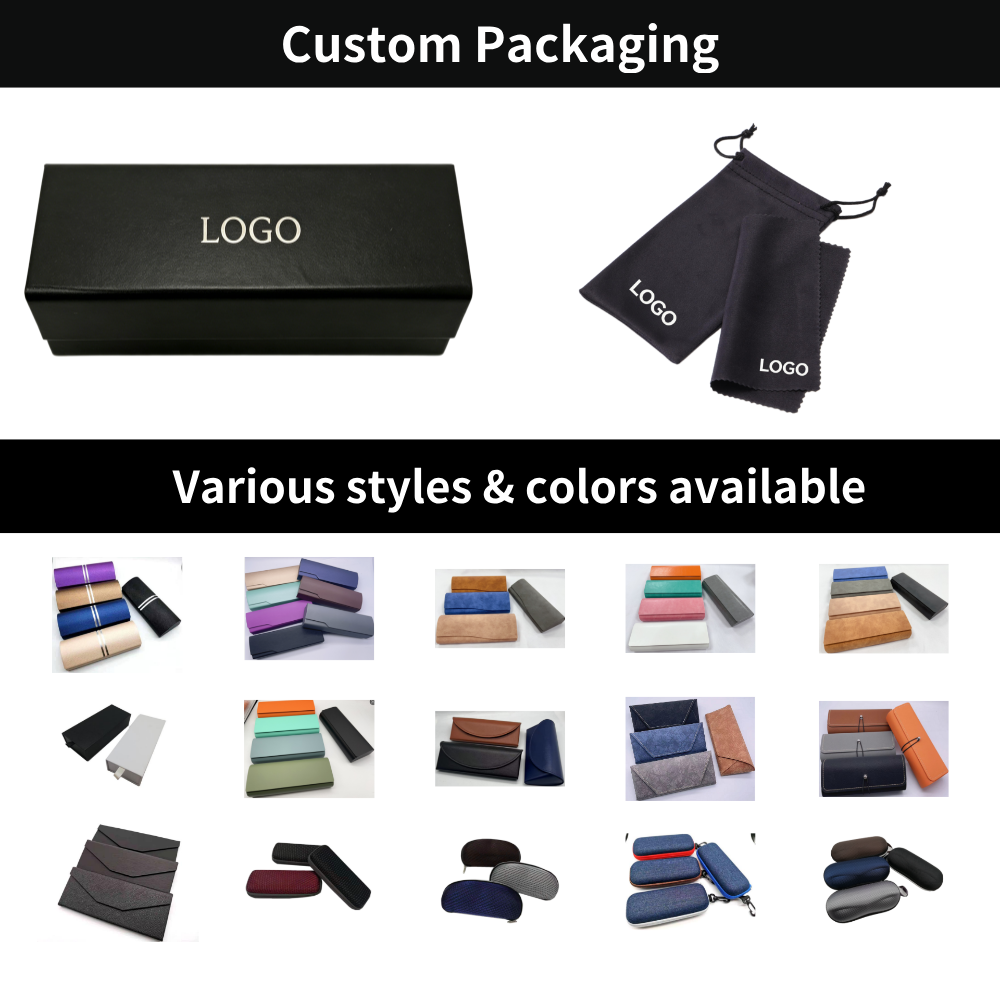 Optical Frames Random Mix New Trend High Quality Classic Full Rim TR Frame Cp Temple Custom Logo case Wholesale for Woman